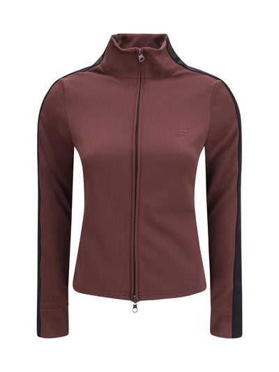 two-tone high neck sweatshirt
