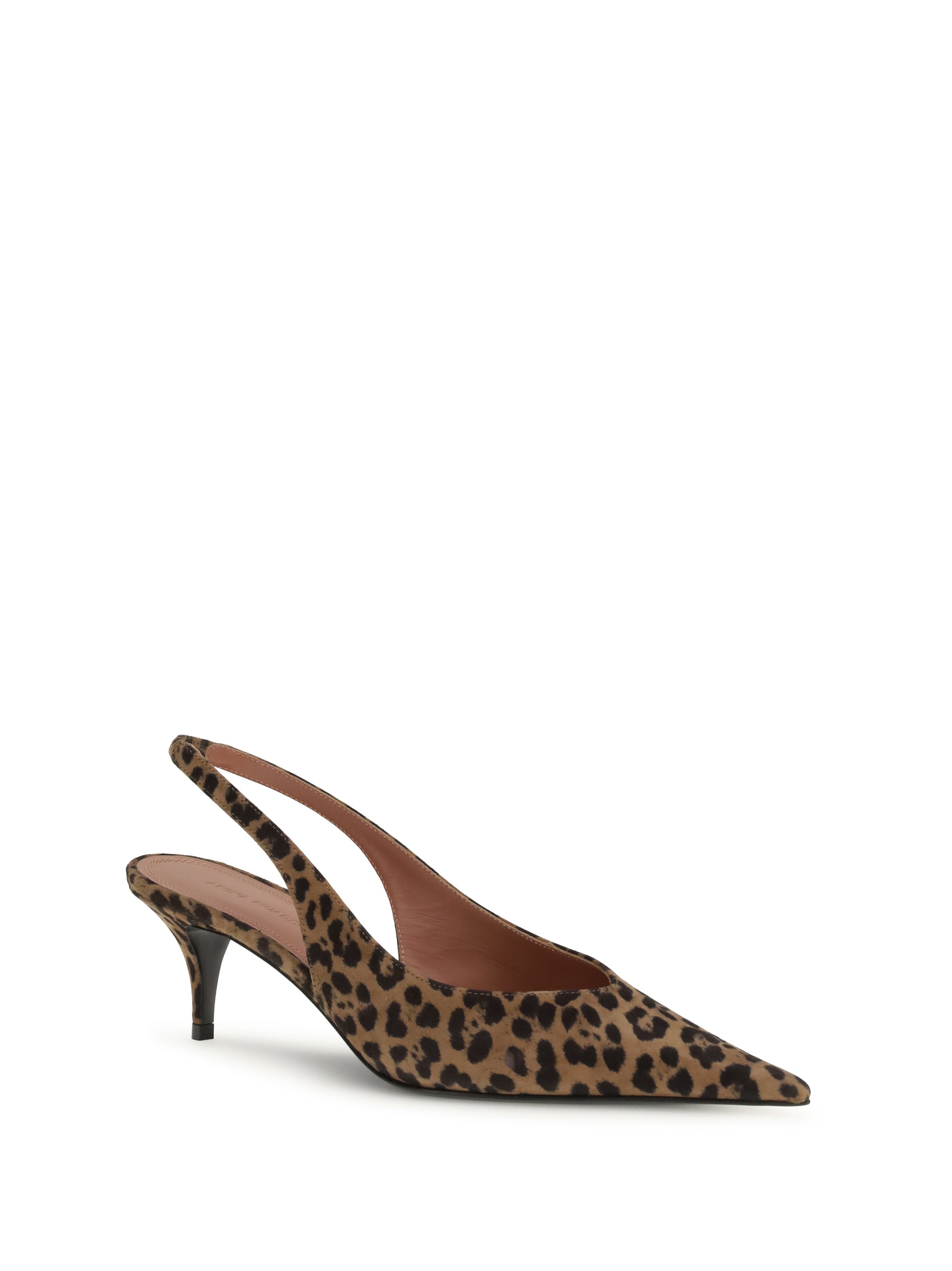AMINA MUADDI 36 anok sling 105 pump in leopard print