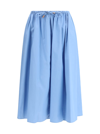 poplin drawstring skirt
