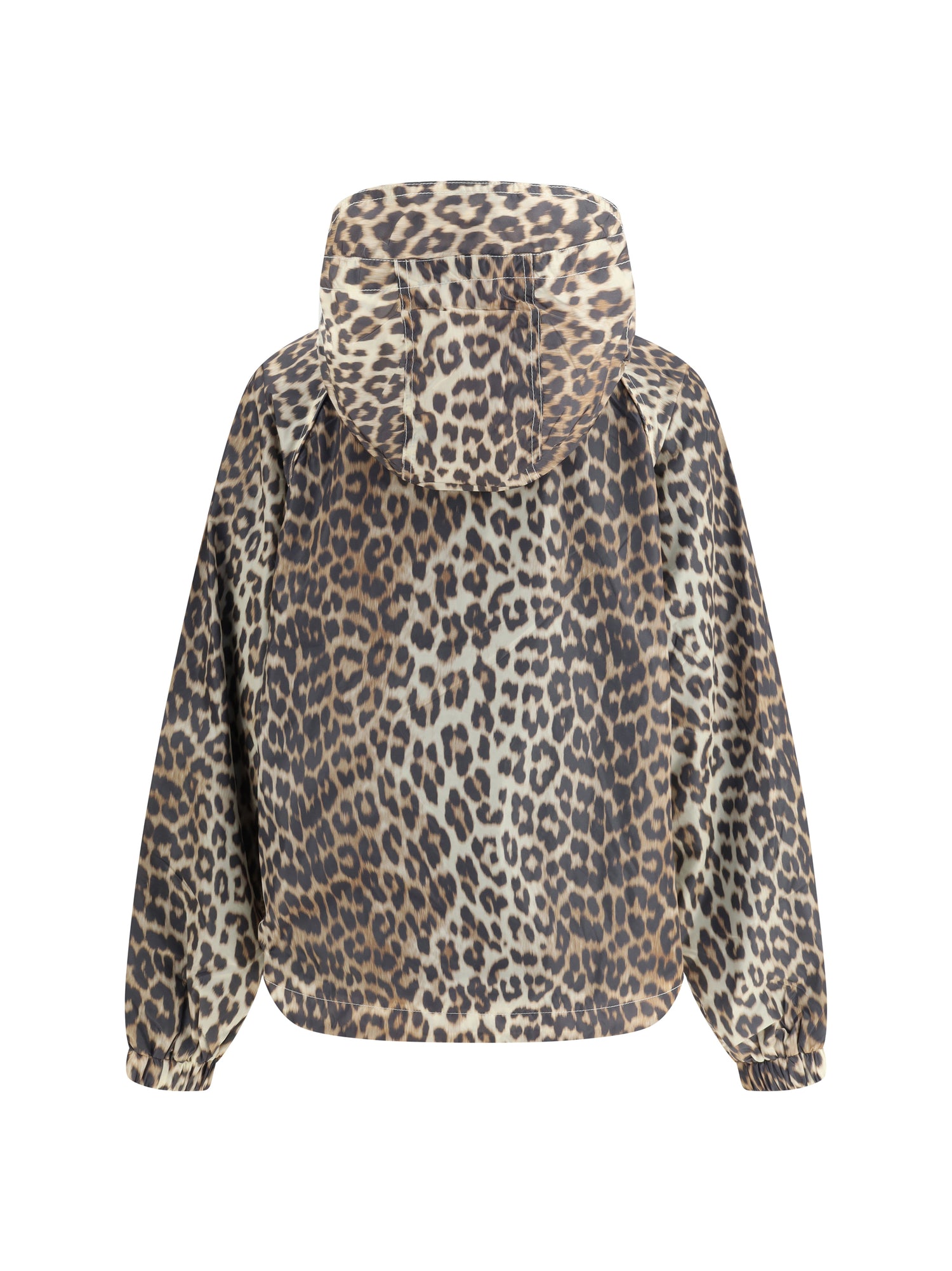 GANNI L-XL leopard raincoat jacket