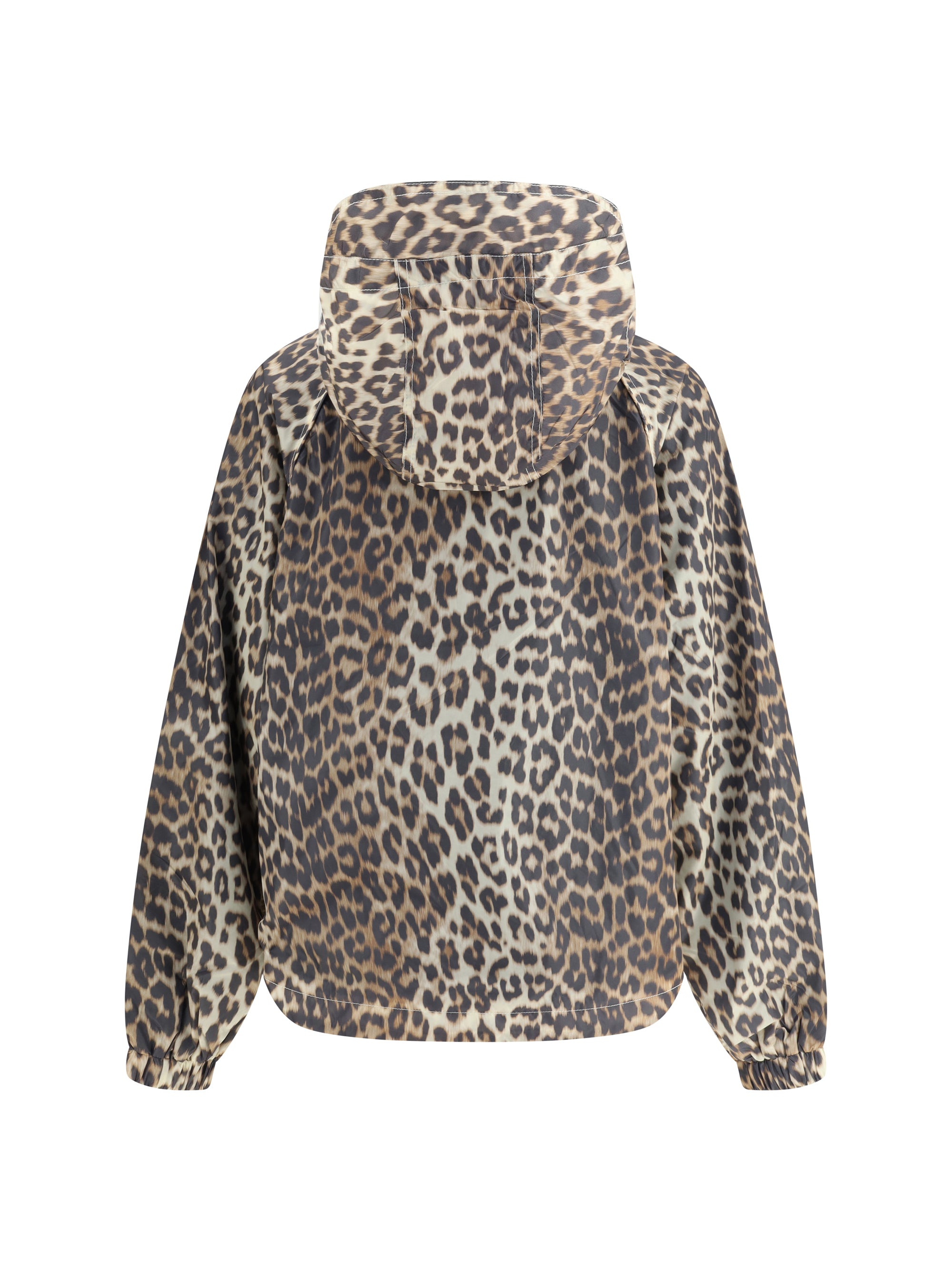 GANNI L-XL leopard raincoat jacket