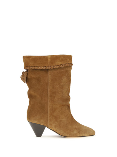 draped suede boots