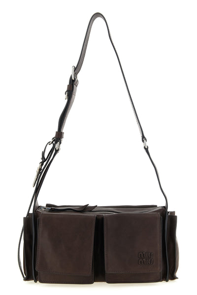 antiqued nappa leather shoulder strap