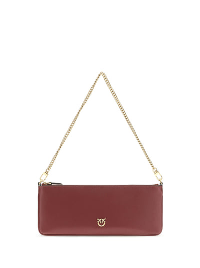 horizontal flat leather shoulder bag
