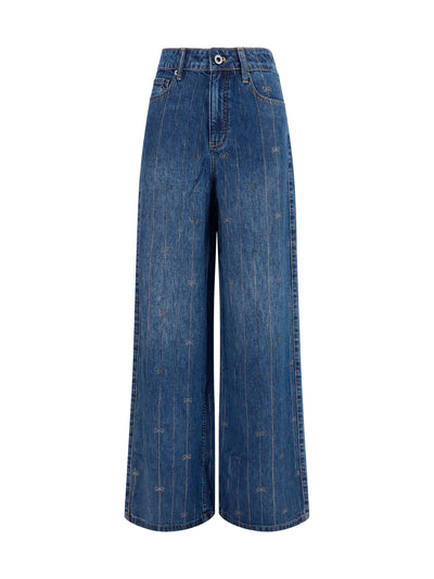 crystal-striped jeans