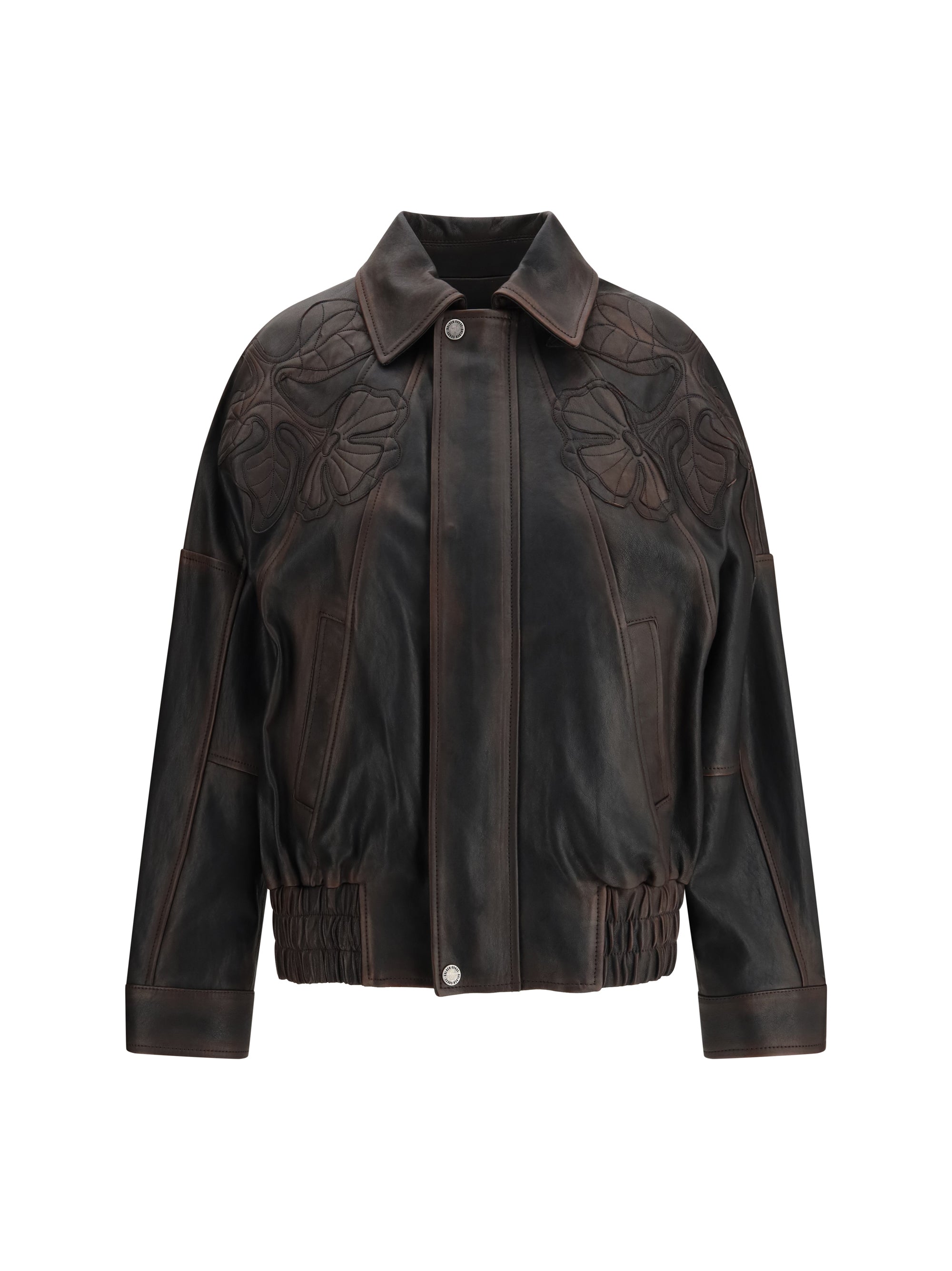 GOLDEN GOOSE 42 nappa leather bomber jacket