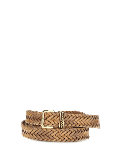 braided leather belt