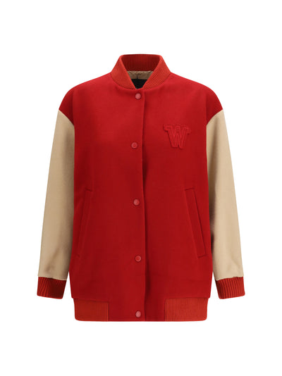 oversized bomber in double wool