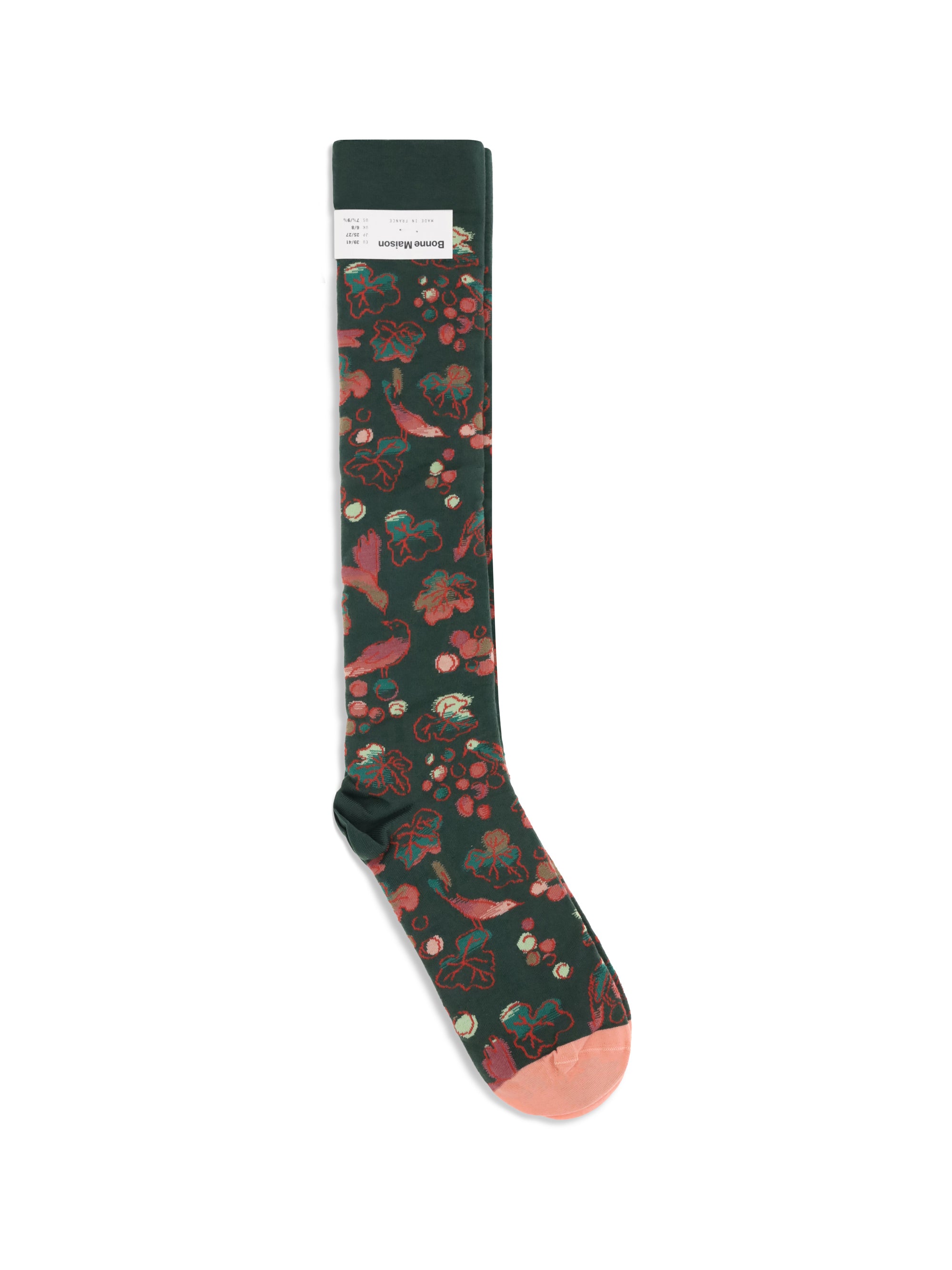 BONNE MAISON 36-38 nature-inspired pattern socks