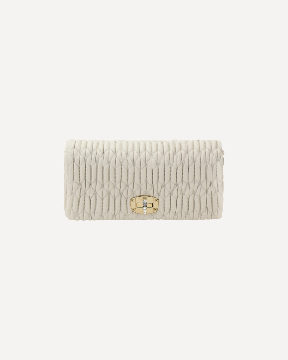 Miu Miu Matelassé Shoulder Bag White