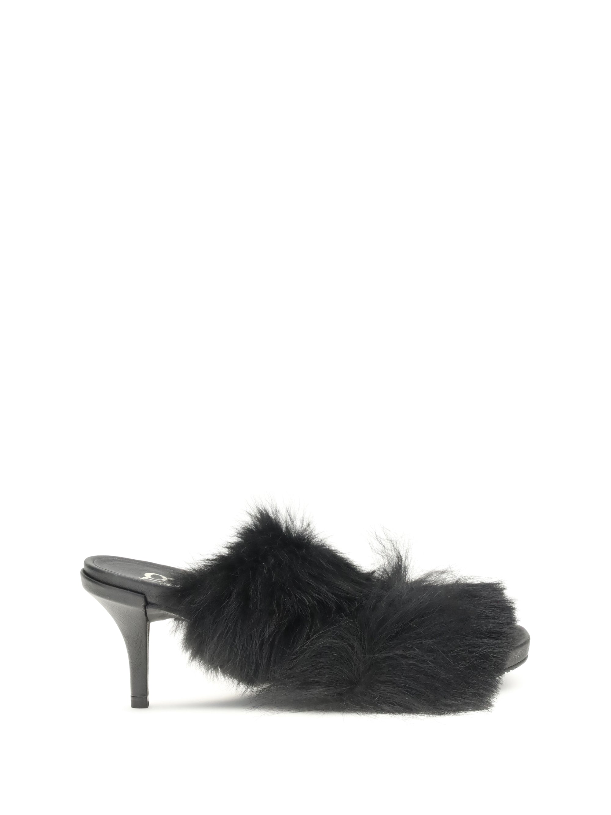 PEDRO GARCIA 36 fur-trimmed mules sandals