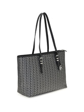 MICHAEL KORS OS quinn large jacquard logo tote bag