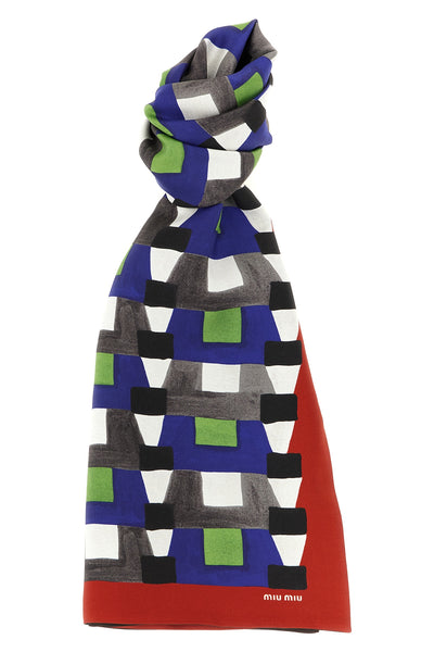 medium scarf in silk twill