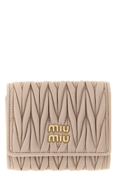 the miu miu small matelassé nappa leather wallet embodies craftsmanship excellen