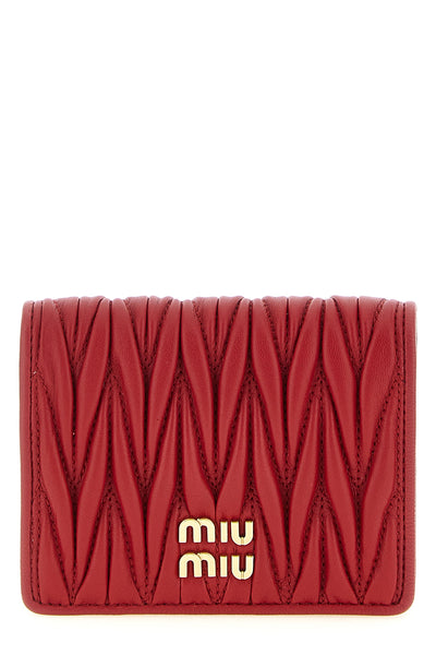 small wallet in matelassé nappa leather