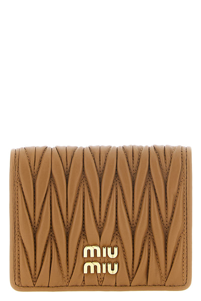 the miu miu wallet expresses tactile elegance through its iconic three-dimension