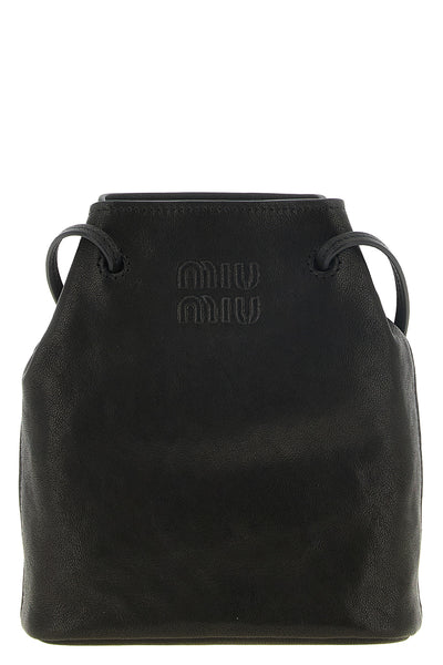miu mius mini shoulder bag features a deconstructed and compact silhouette