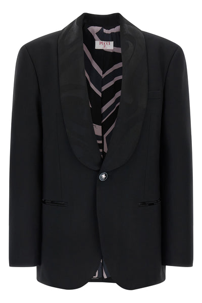 virgin wool single-breasted blazer