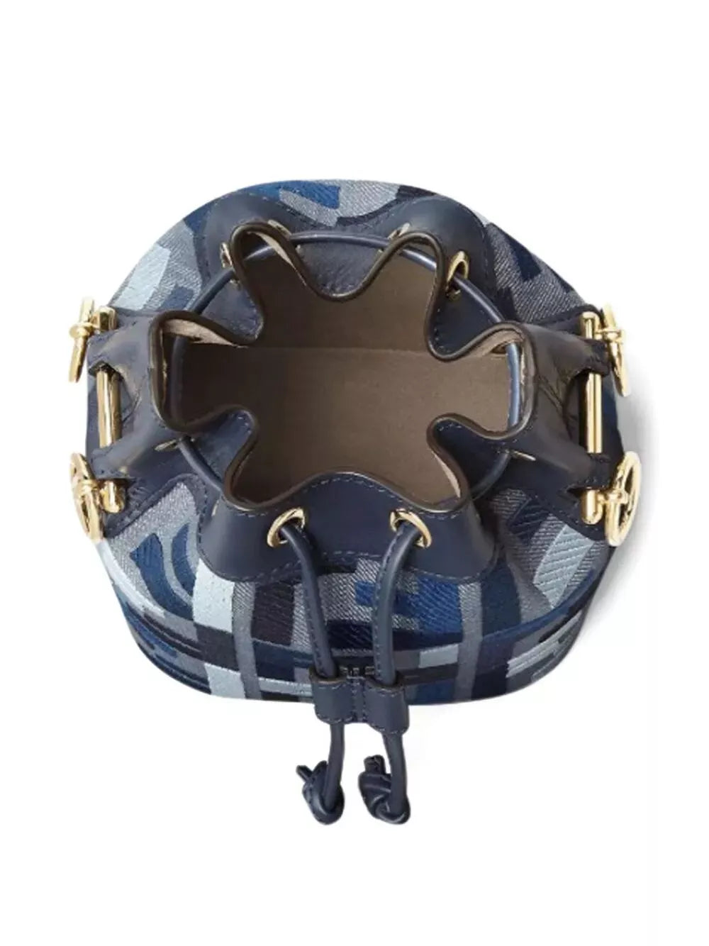 ff embroidery mon tresor canvas bucket bag