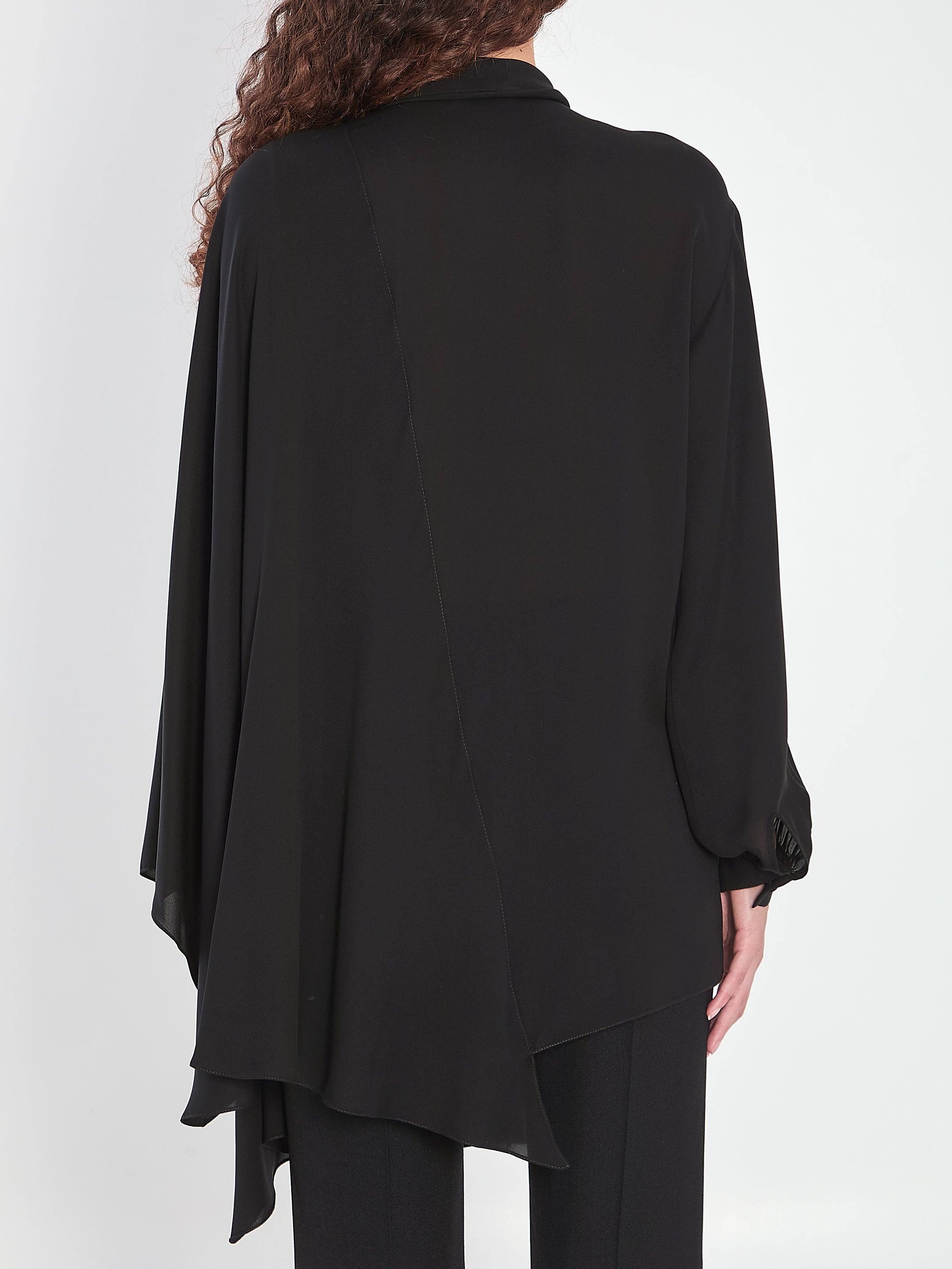 BALENCIAGA 34 scarf blouse
