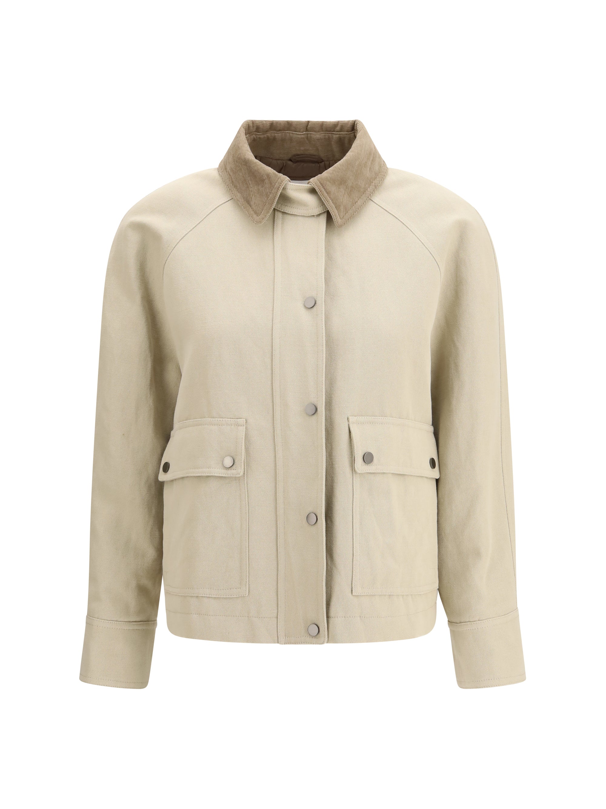 BRUNELLO CUCINELLI 44 cotton-linen canvas jacket