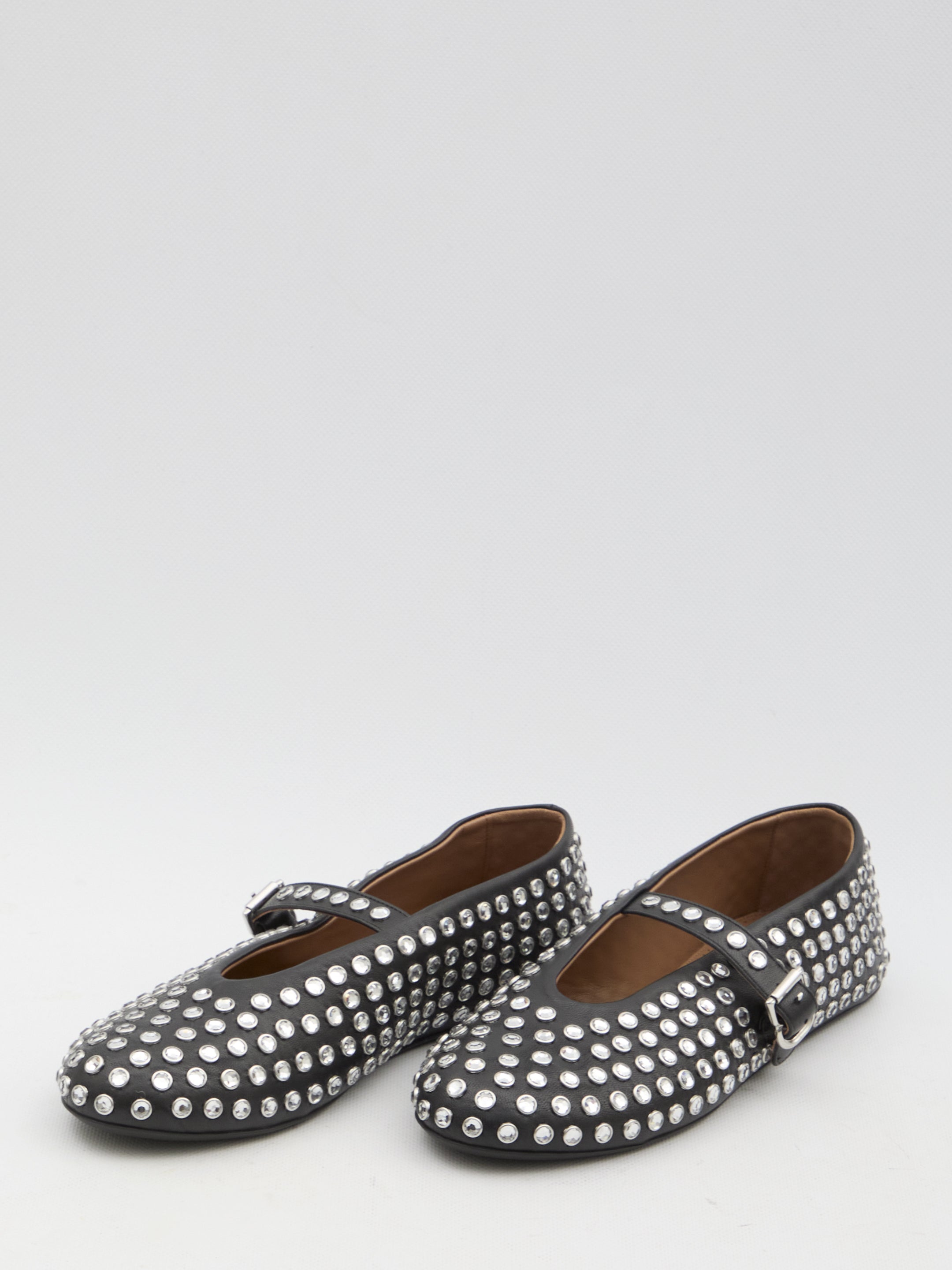 ALAIA 37 ballerina flats with rhinestones