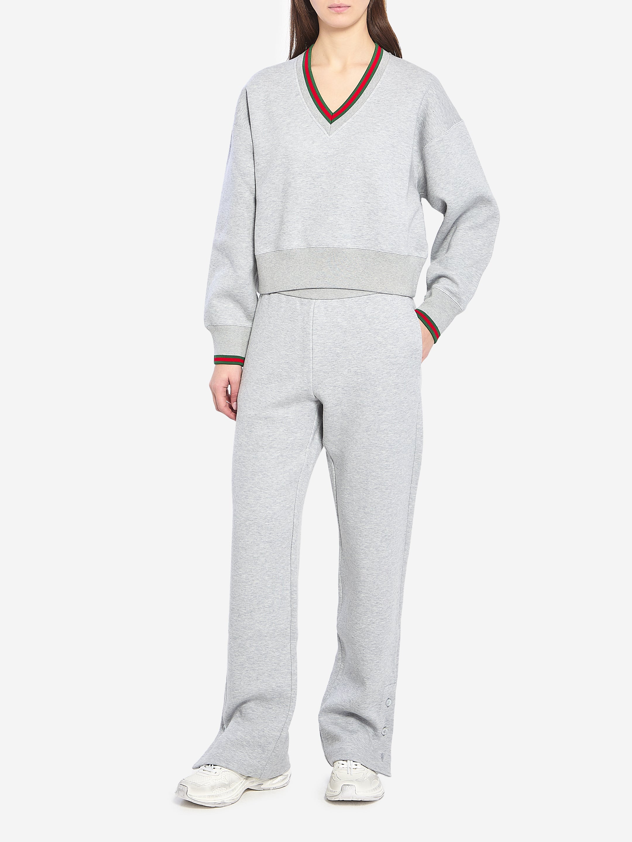 GUCCI XS web cotton jersey sweatshirt