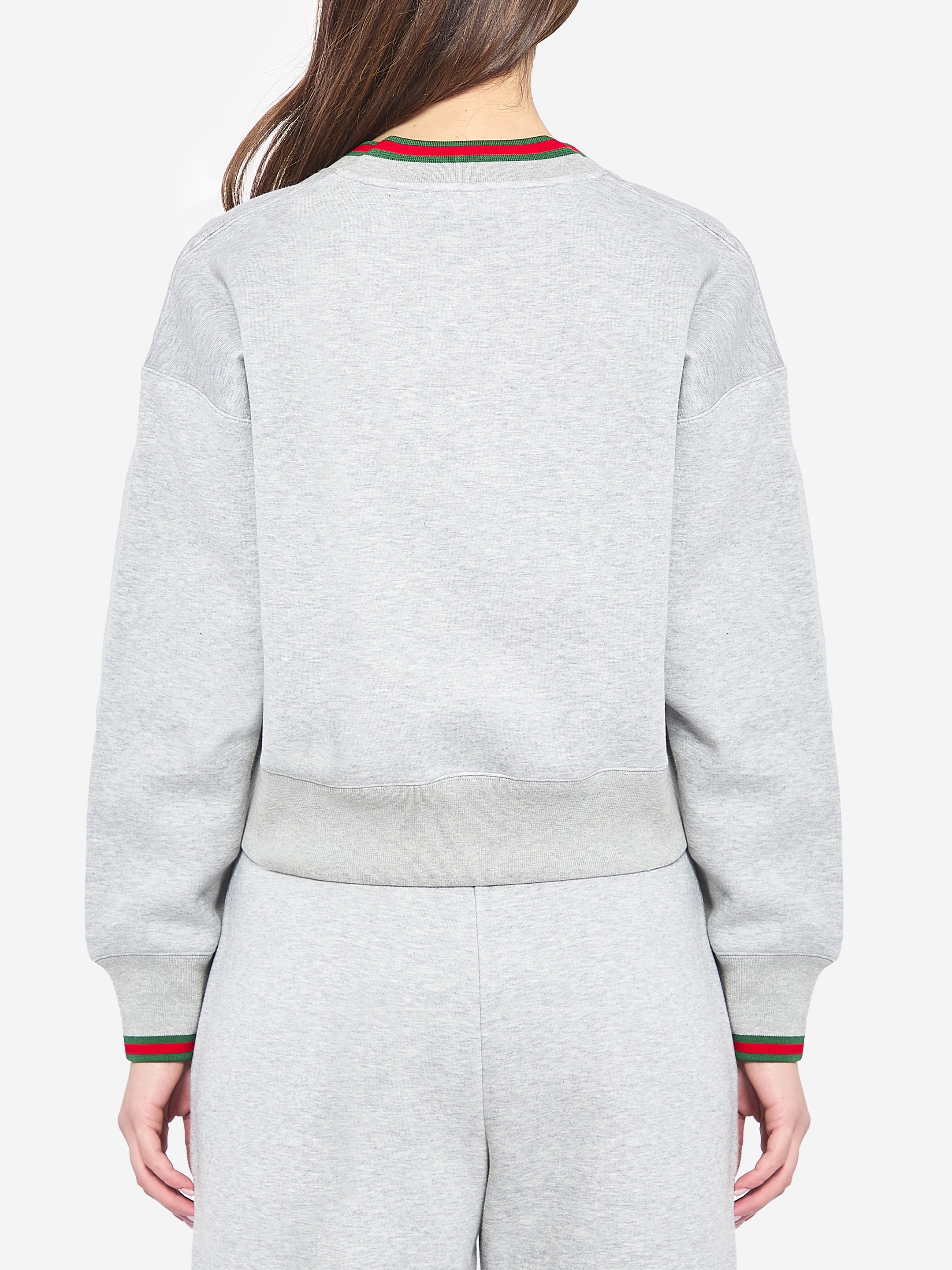 GUCCI XS web cotton jersey sweatshirt