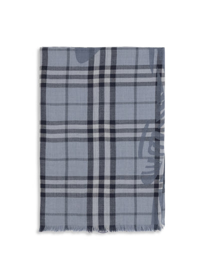knight check wool and silk scarf