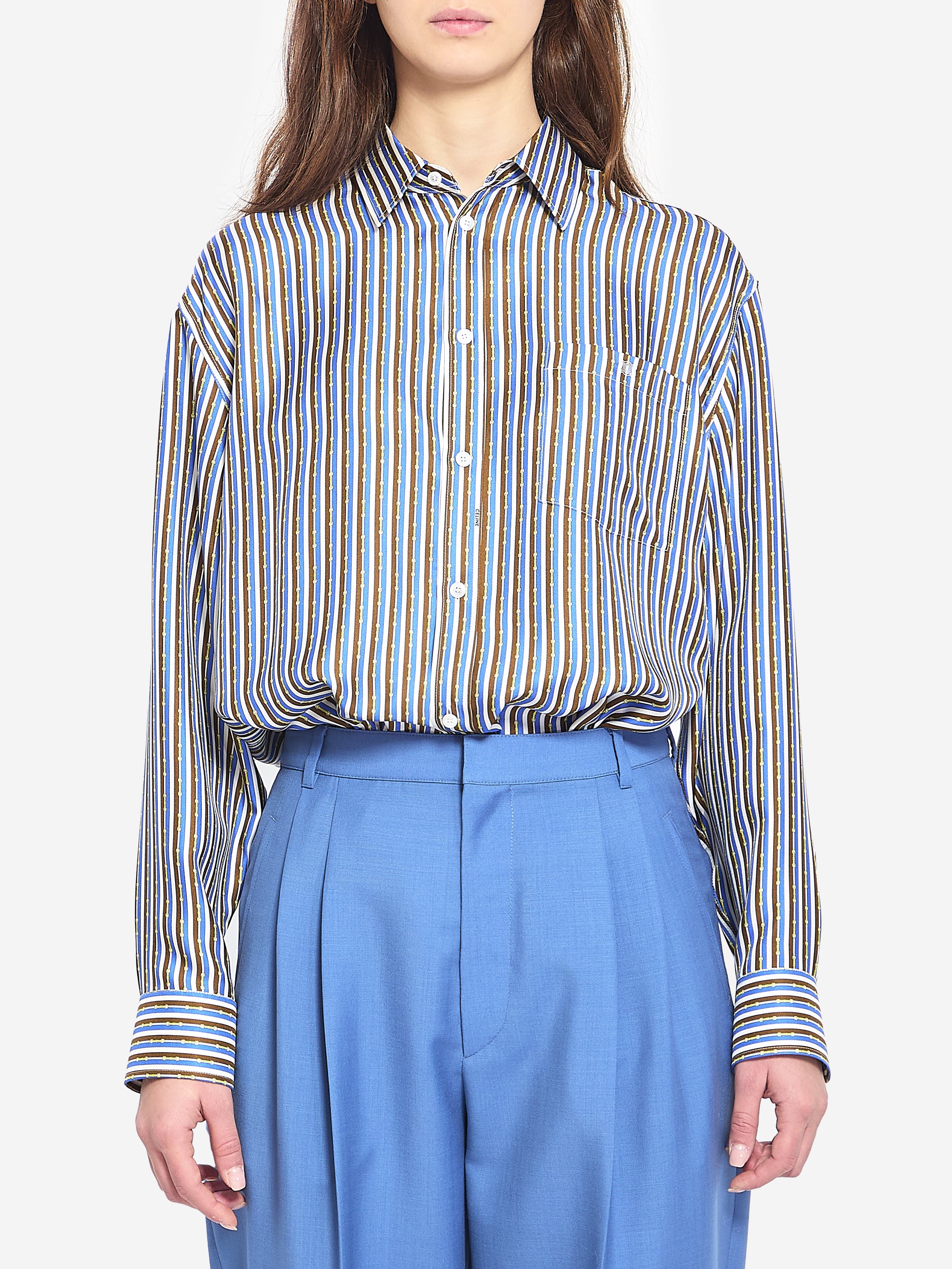 CELINE 36 oversized striped shirt