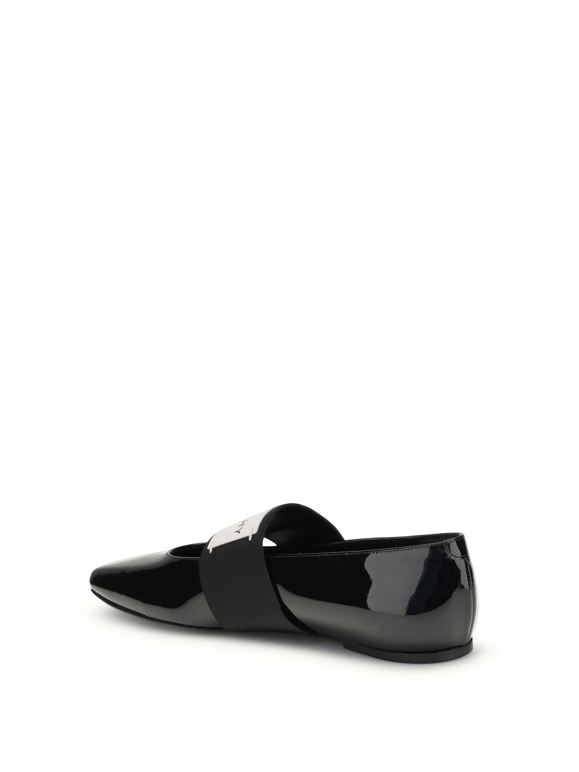 GIVENCHY 36 patent-leather squared ballerinas