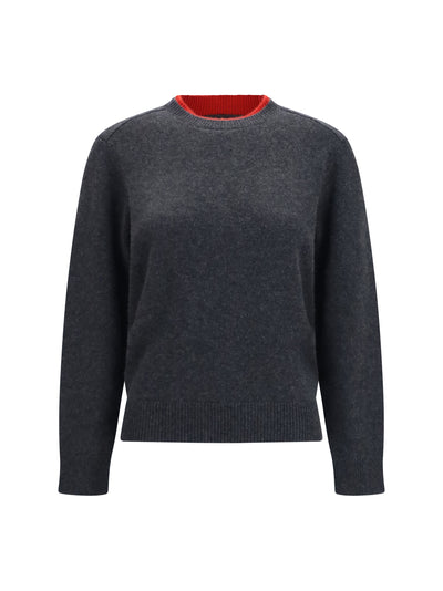 otis cashmere sweater with two-tone collar