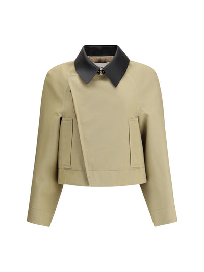 cropped cotton and wool caban