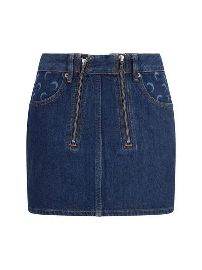zipped mini skirt
