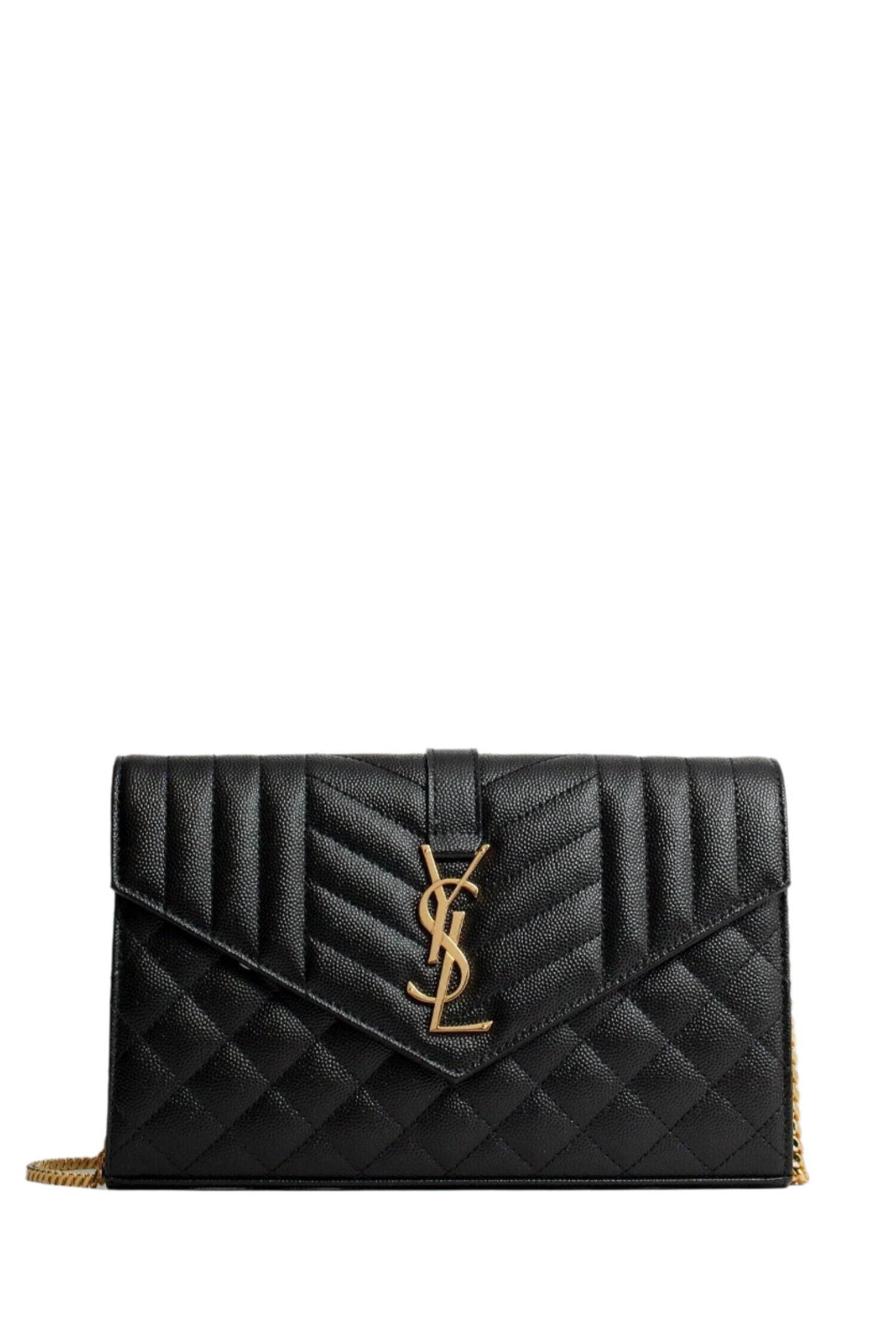 Envelope Quilted Chain Wallet