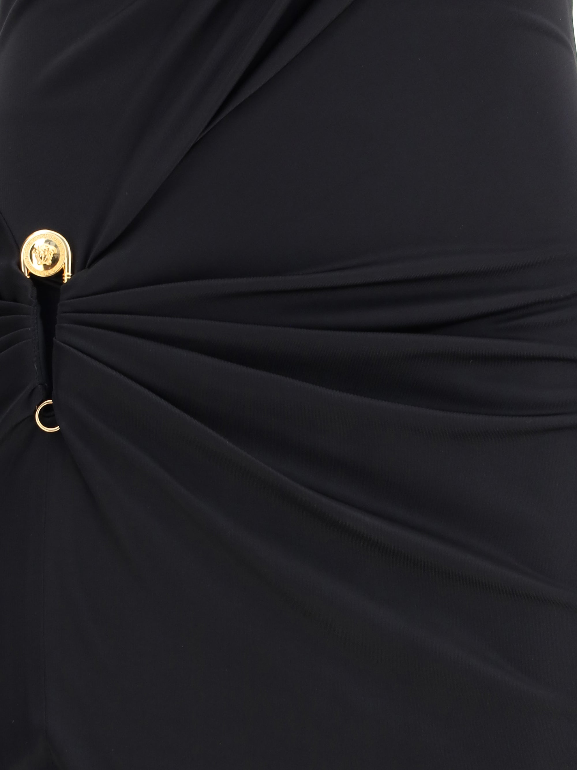 VERSACE 40 draped jersey long dress