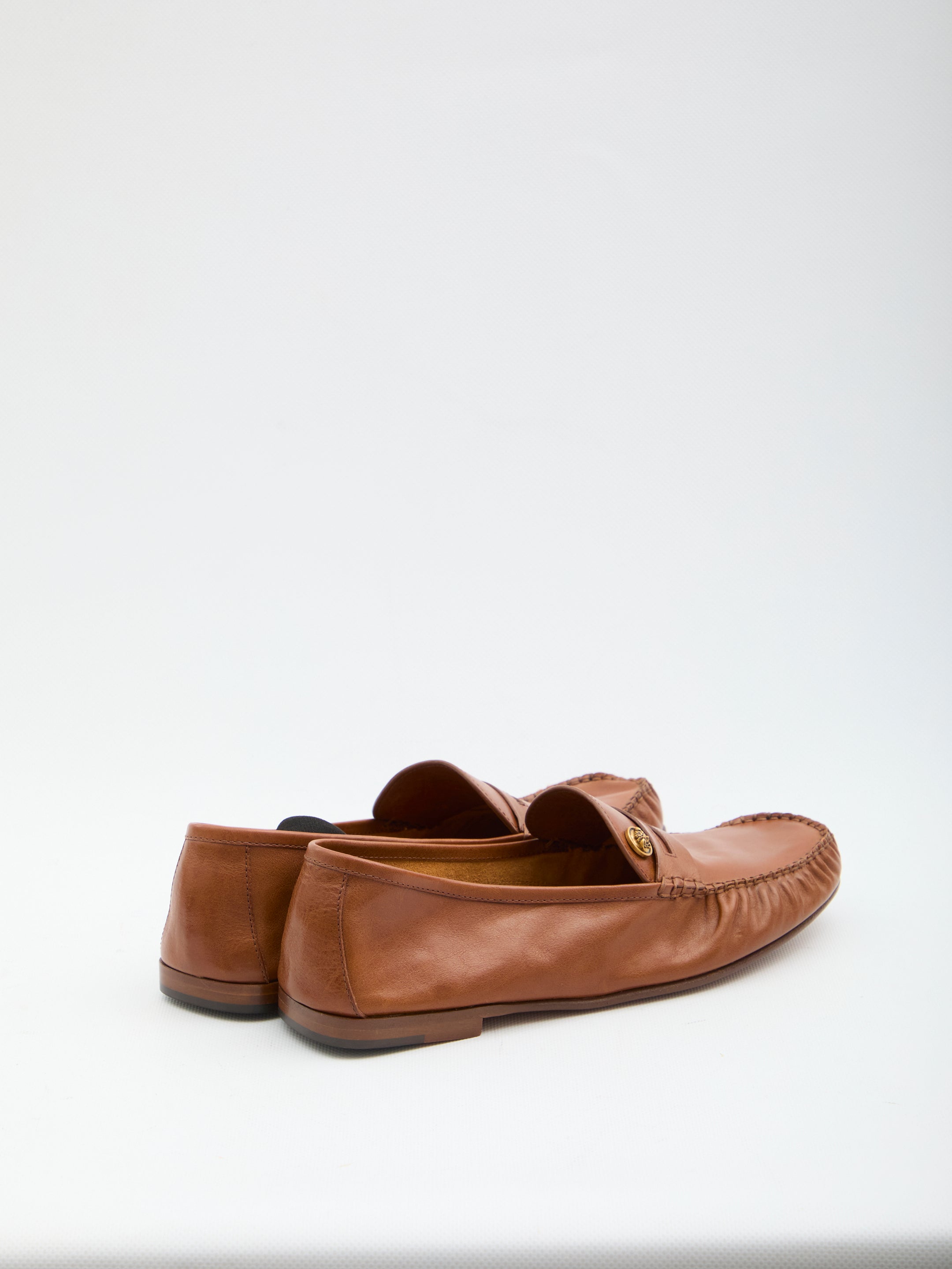 VERSACE 36 medusa leather loafers