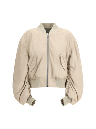 secchia flight bomber in lamb leather