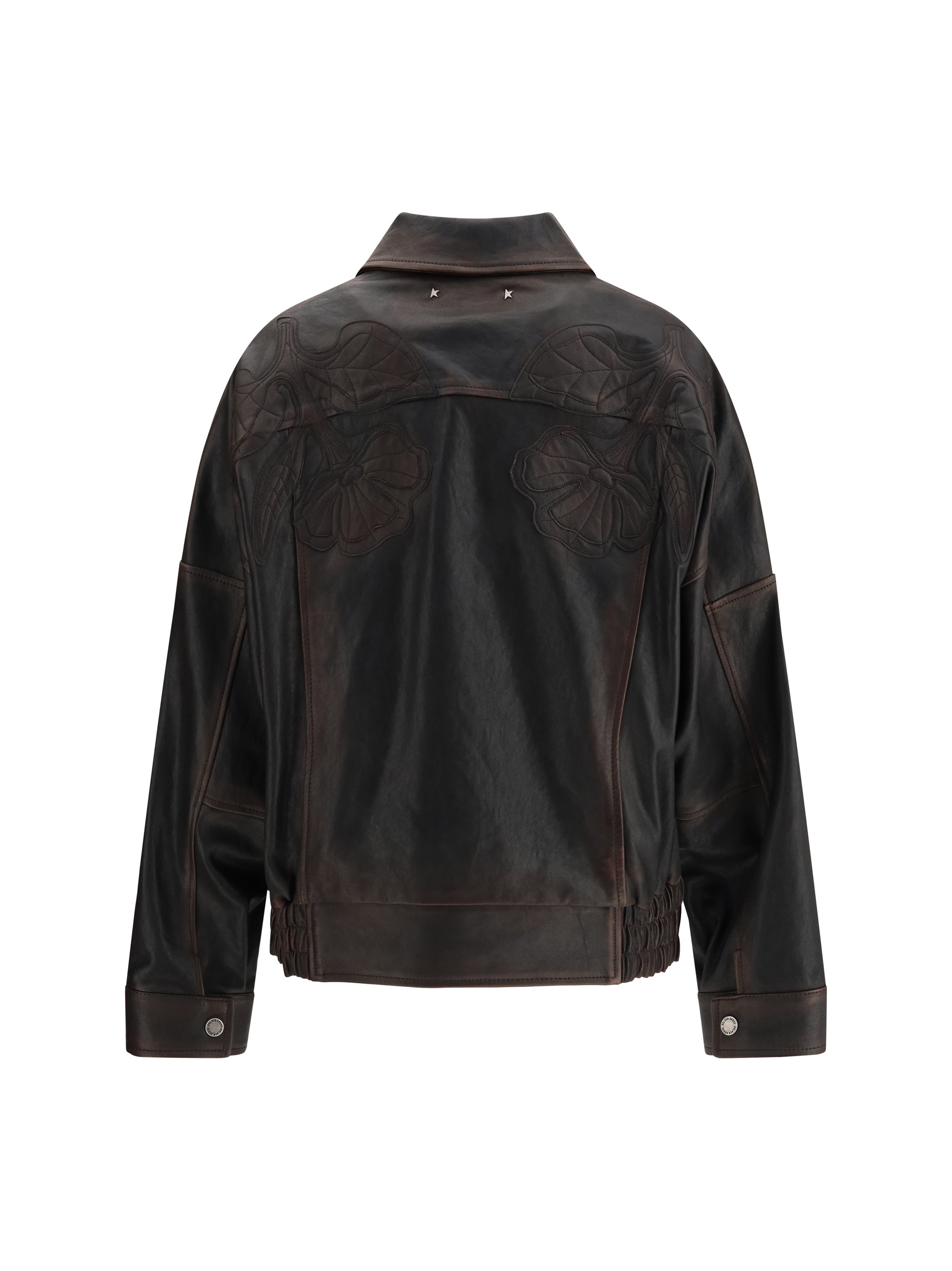 GOLDEN GOOSE 42 nappa leather bomber jacket