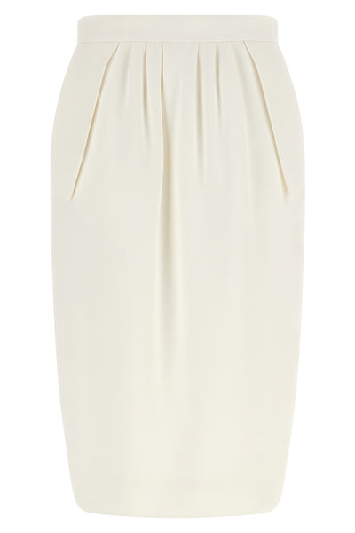 the stella mccartney midi skirt defines a new elegance through sculptural volume