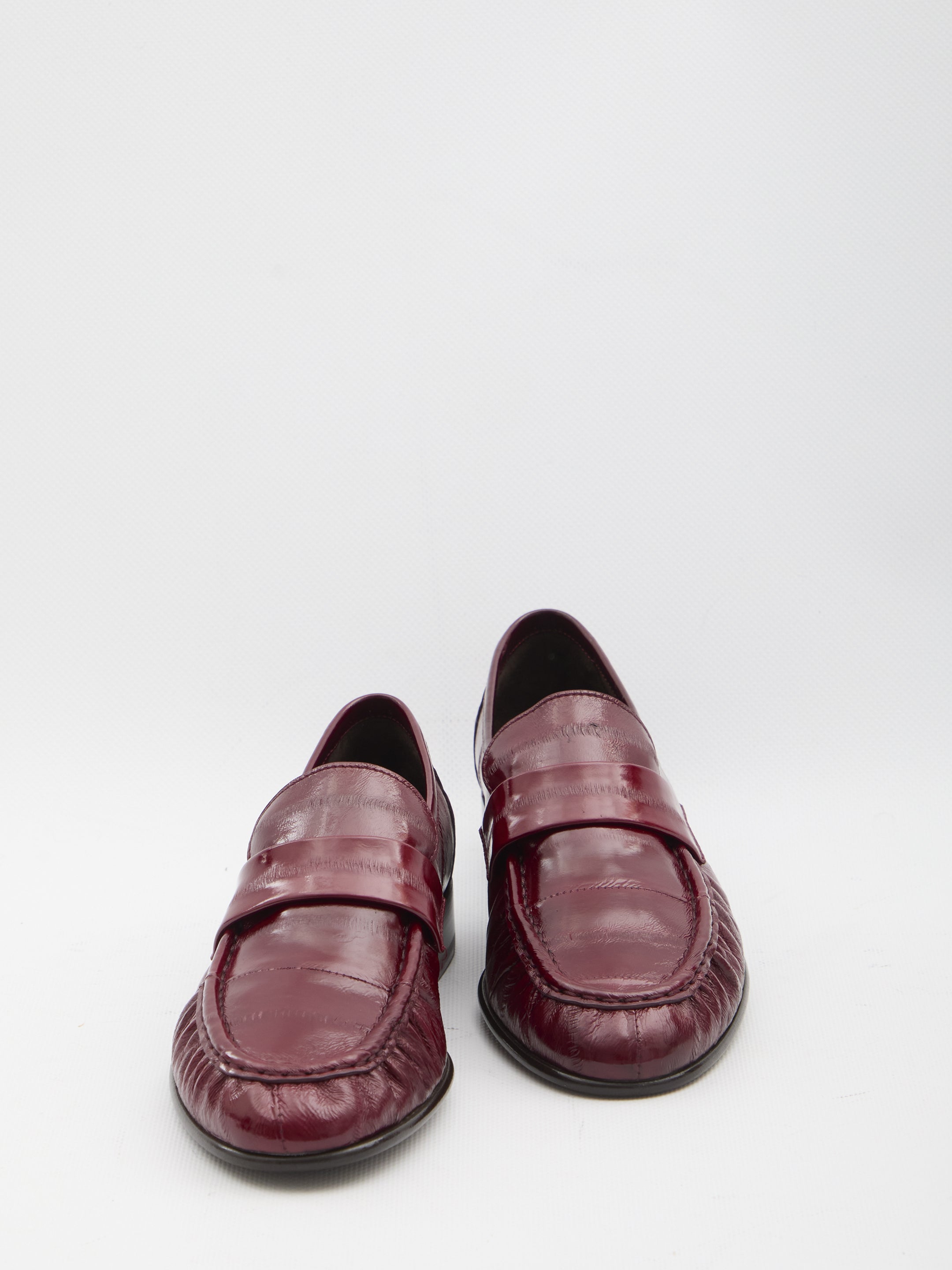 THE ROW 36 eel leather loafers