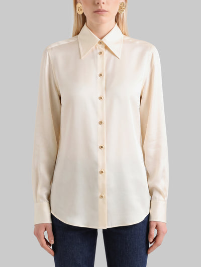 white silk shirt