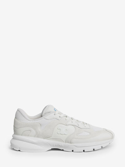 optical white runner sneakers