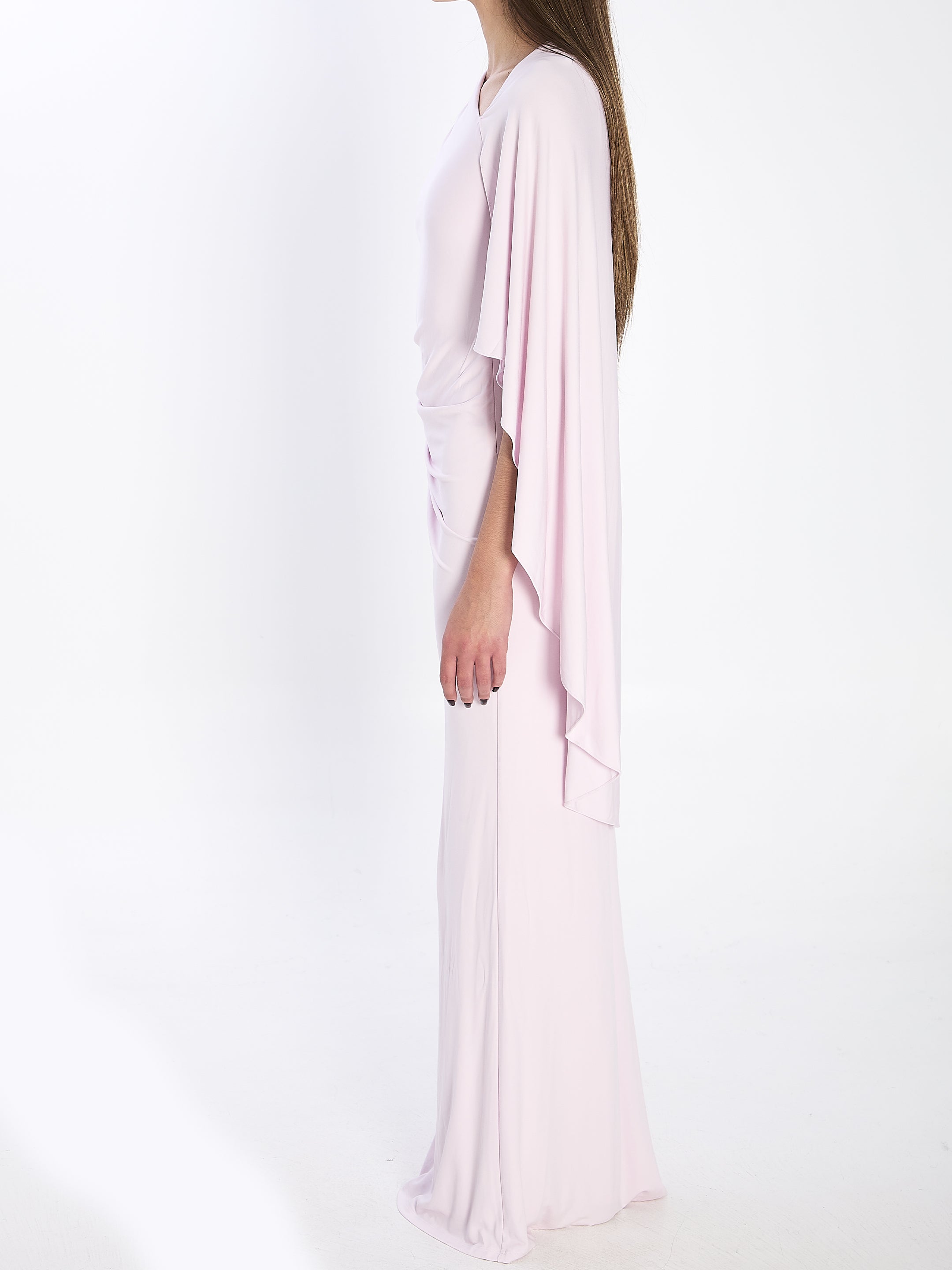 SELF PORTRAIT 6 jersey drape midi dress