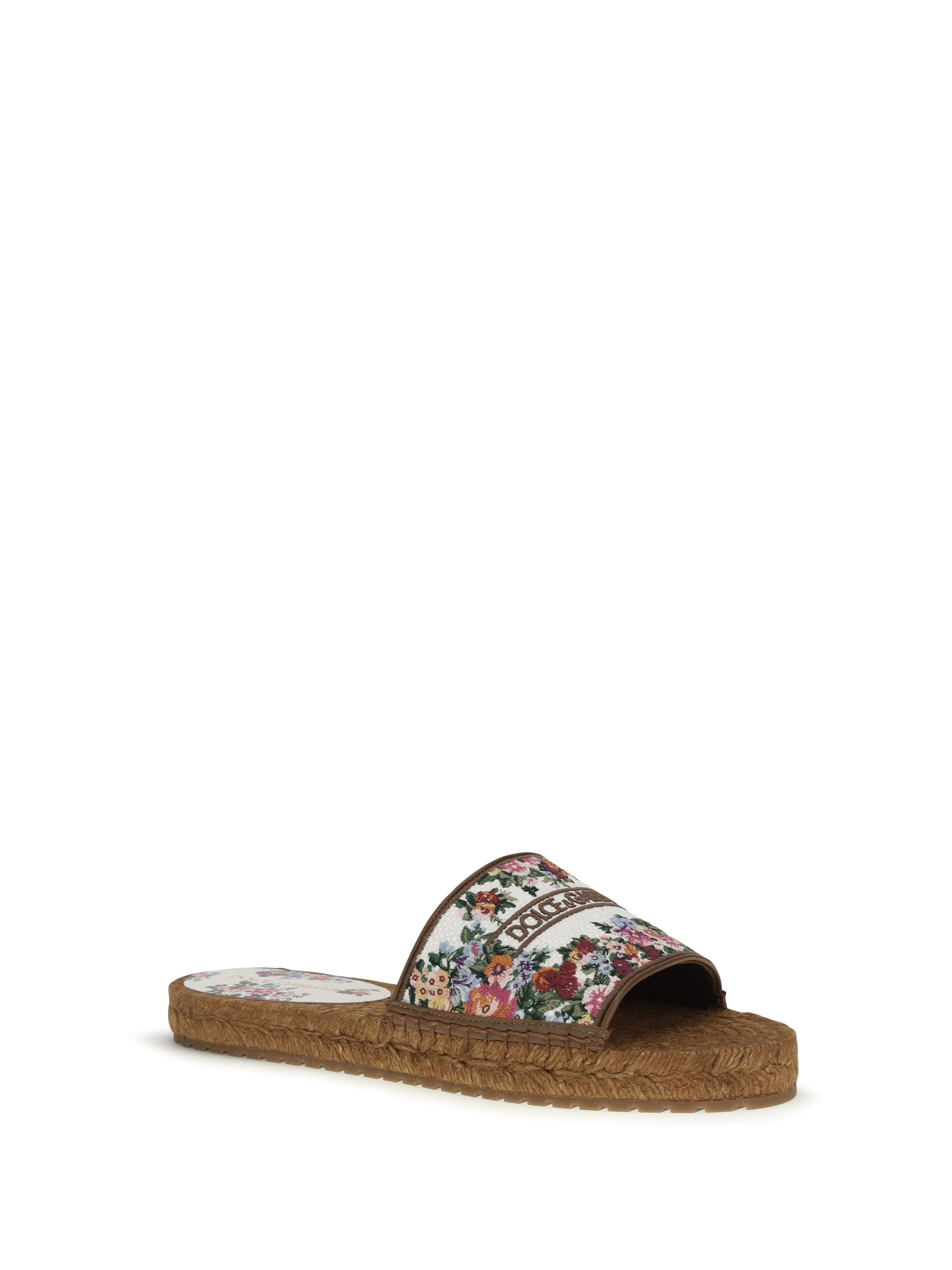 DOLCE & GABBANA 36 embroidered espadrille sandals