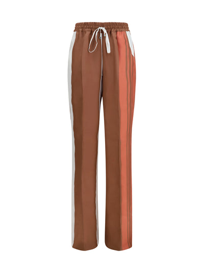 striped silk pants