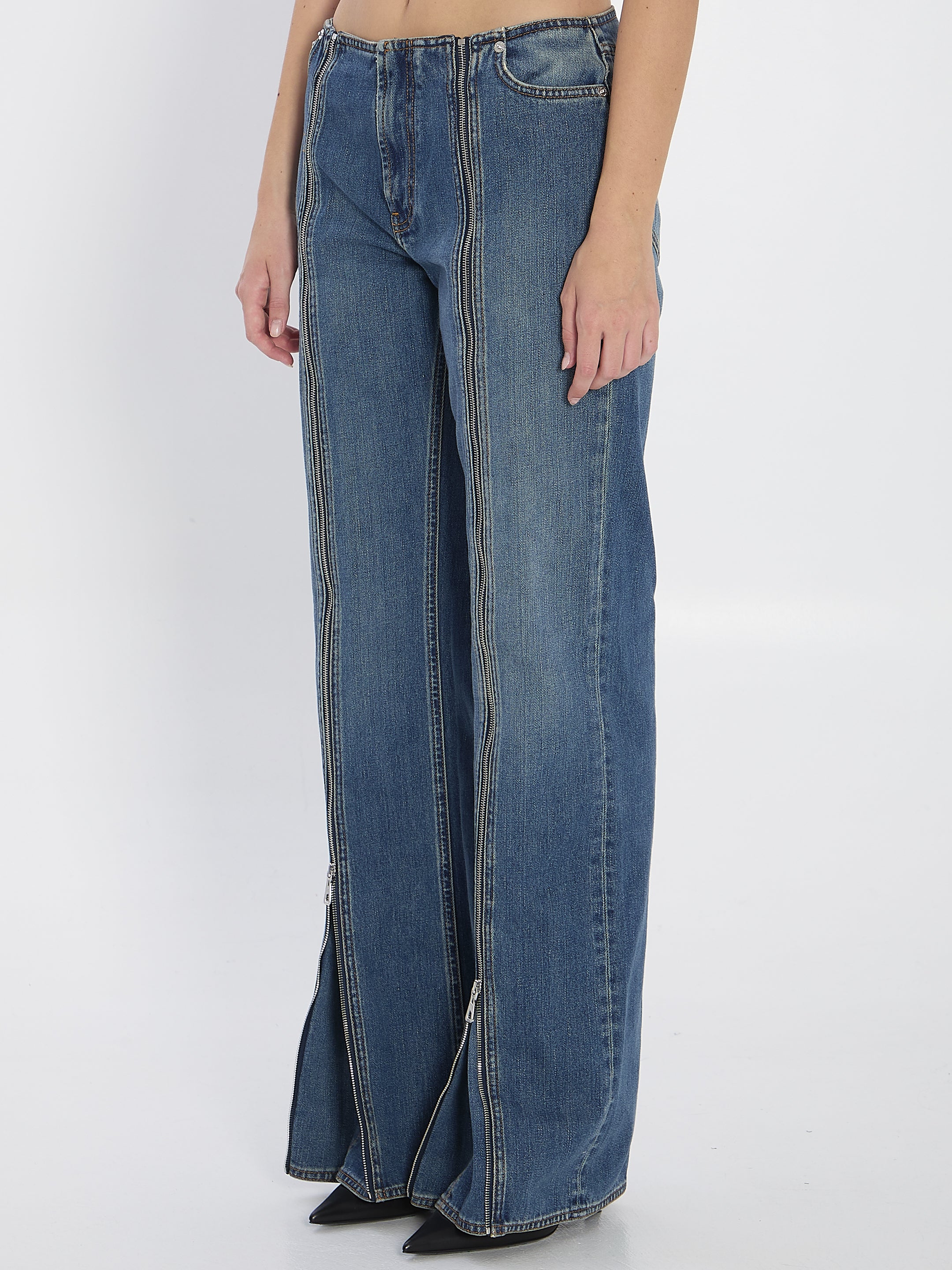 JEAN PAUL GAULTIER 27 denim front zipped trousers
