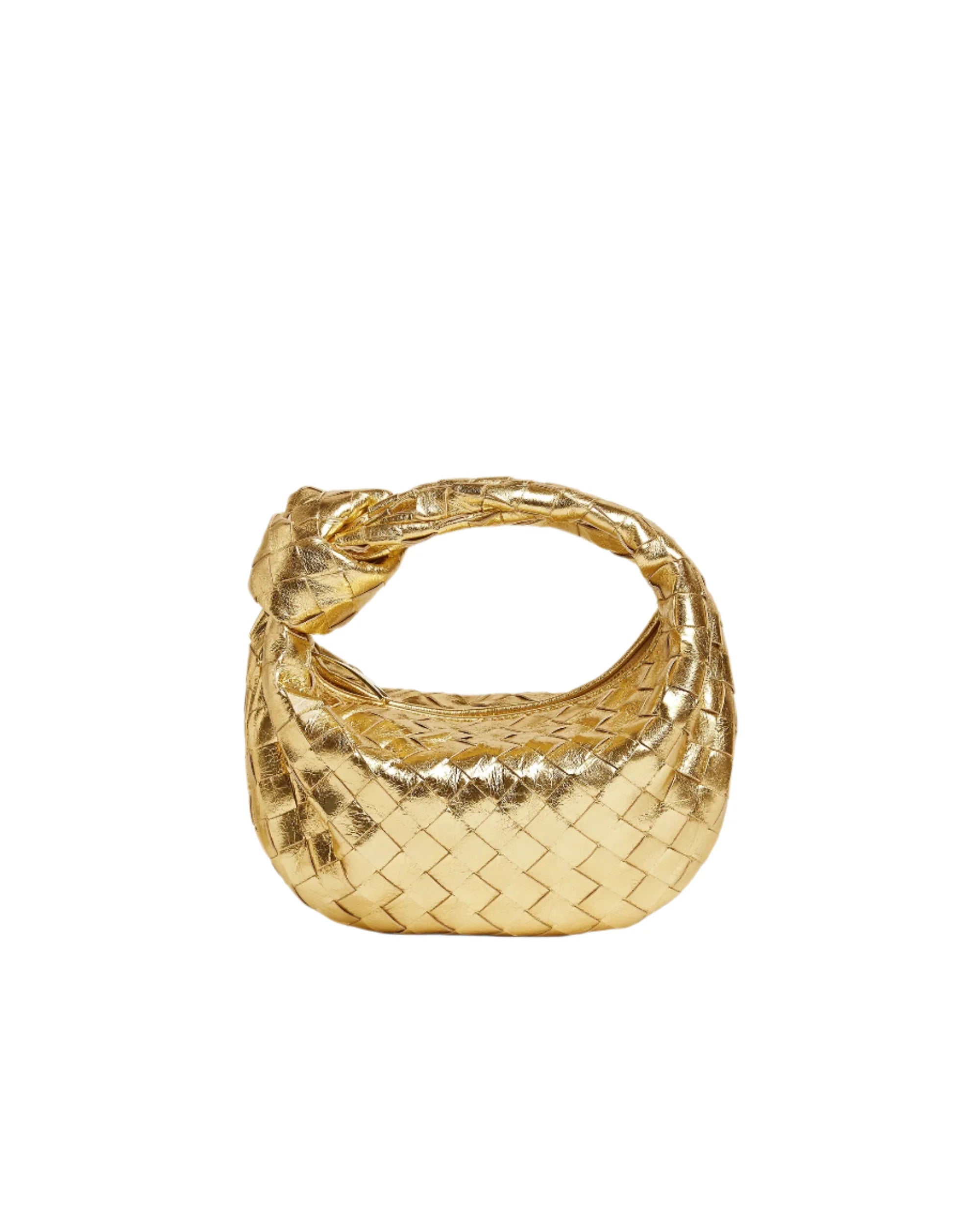 BOTTEGA VENETA Jodie Mini Leather Shoulder Bag – Gold