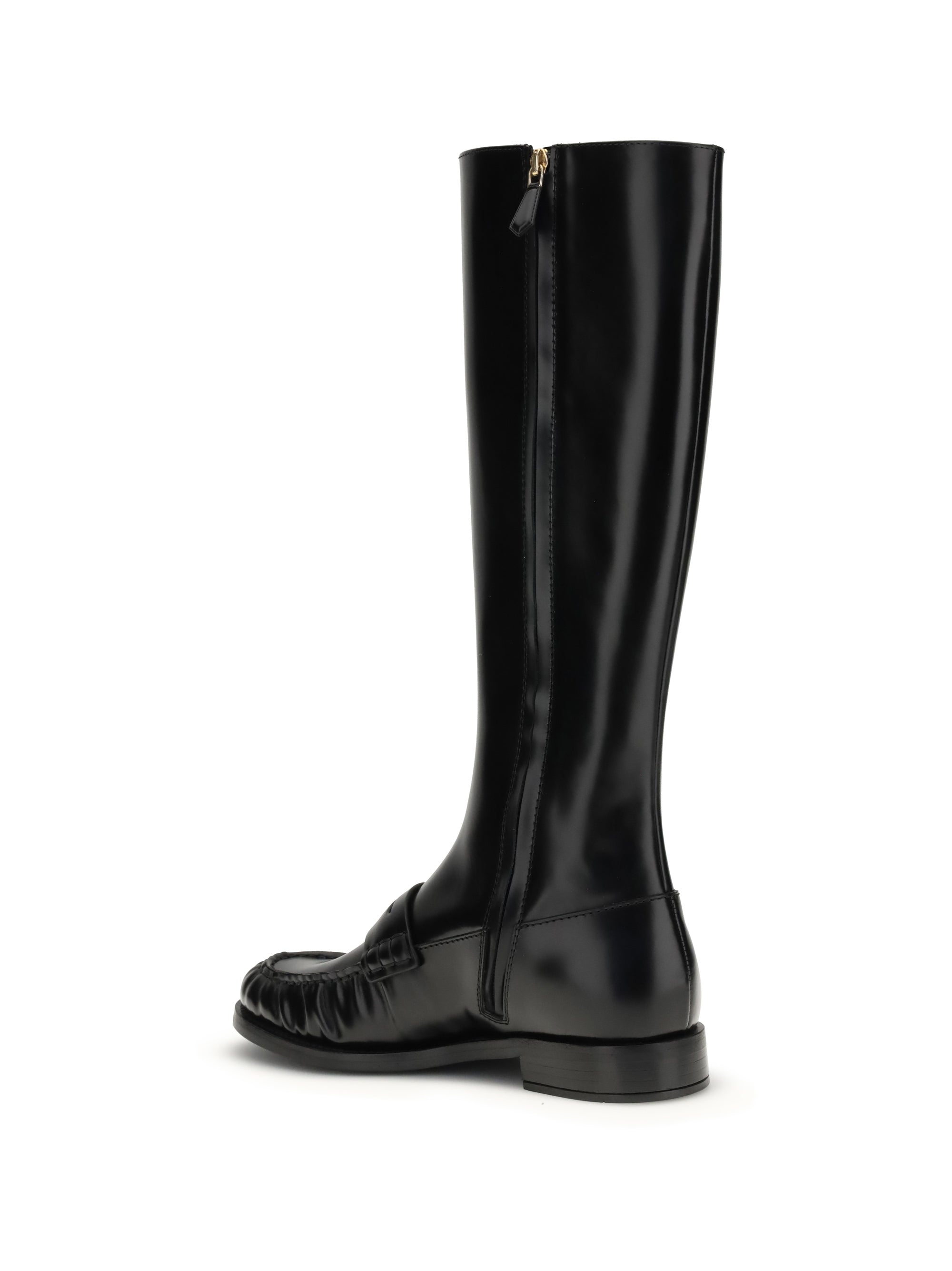 PRADA 37 smooth leather boots