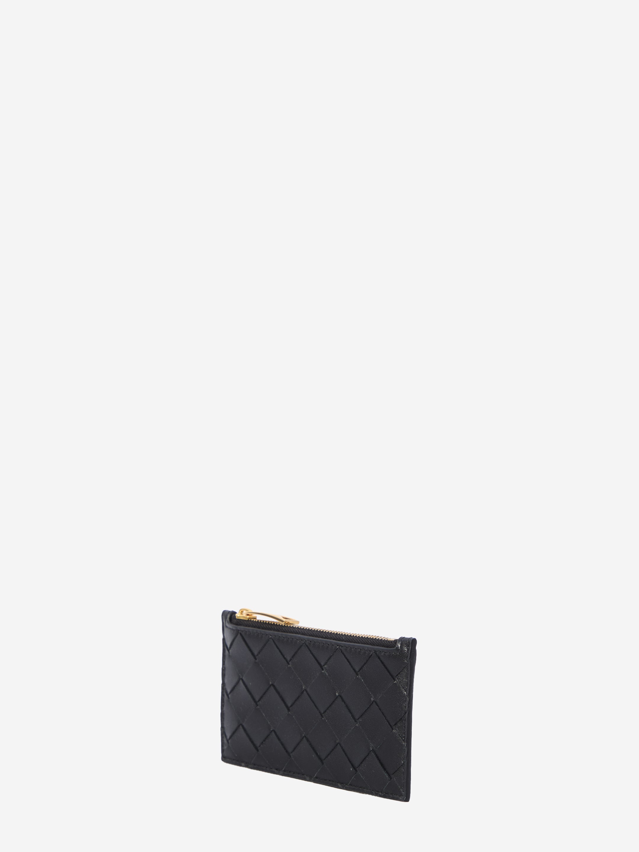 BOTTEGA VENETA OS black zipped cardholder
